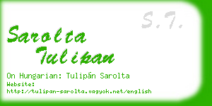 sarolta tulipan business card